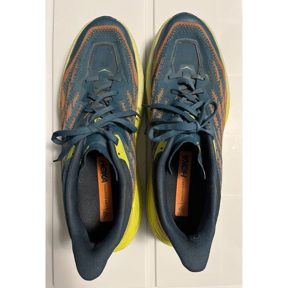 Hoka Speedgoat 5 Trail Running Shoes Blue Coral Men's Size 11.5D Insole Replaced - Picture 4 of 14